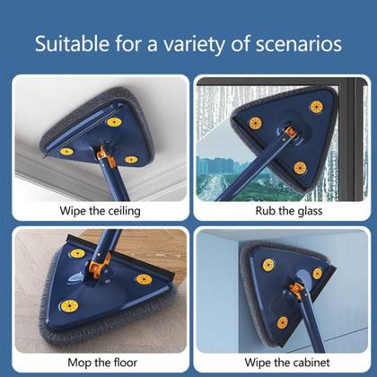 Imagem de Mop Limpeza Triângulos 360 Graus Rotativo Esfregão Com Refil