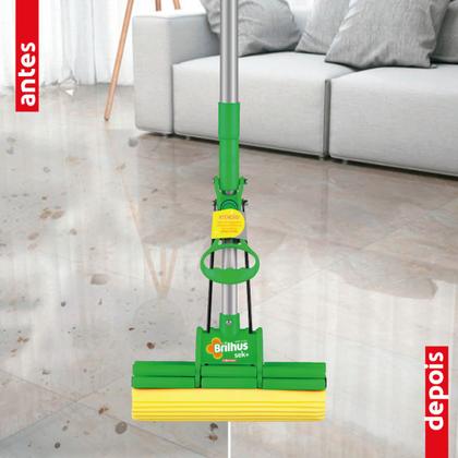Imagem de Mop Rodo Esponja Absorvente Com Cabo Extensor Brilhus SEK+