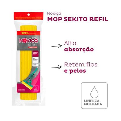 Imagem de Mop Rodo Esponja Absorvente Com Cabo Extensor + Refil Extra