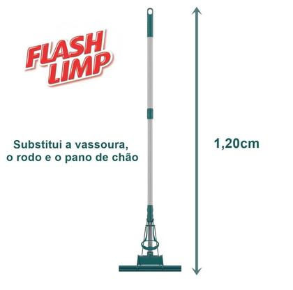 Imagem de Mop Rodo Mágico Esfregão Flash Limp Limpeza Geral Refil Secador