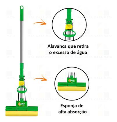 Imagem de Mop Rodo Sek+ Bettanin Brilhus Com Cabo De Aço Extensor