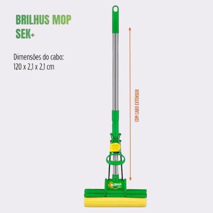 Imagem de Mop Rodo Sek+ Bettanin Brilhus Com Cabo De Aço Extensor