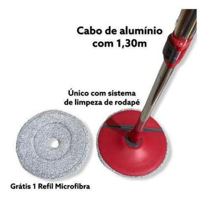 Imagem de Mop Spin Esfregão Microfibra Condor Balde 12l com Refil