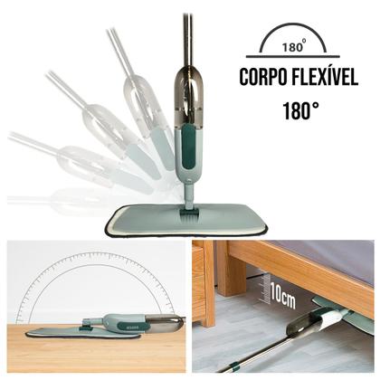 Imagem de Mop Spray 2 em 1 Esfregão + 2 Refil Microfibra Rodo Magico Com Reservatório