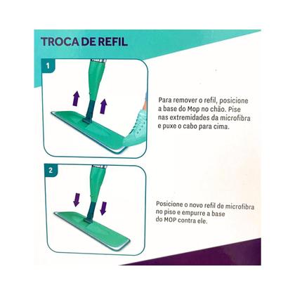 Imagem de Mop Spray 2 em 1 Vassoura Rodo Limpa Chão E Vidros Flashlimp