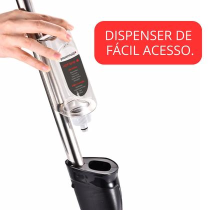 Imagem de Mop Spray Powermaid Cabo Inox Esfregão 360 Microfibra Reservatório 380ml