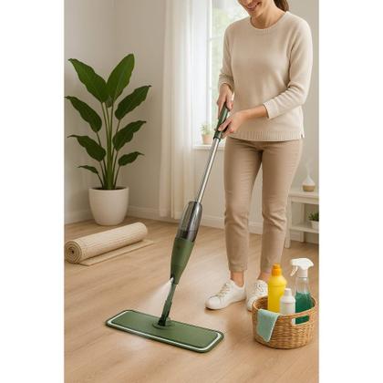 Imagem de Mop Spray Rodo Esfregão Microfibra com Reservatório de Água Produto de Limpeza Rodo Mágico Limpa Seca