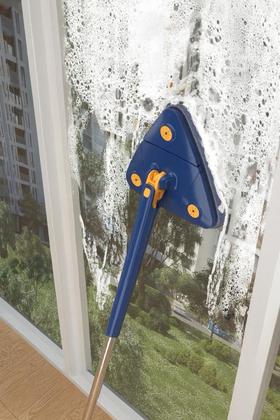 Imagem de Mop Triangular Esfregão Rodo Mágico Giratório Com 2 Refil