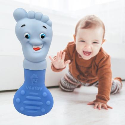 Imagem de Mordedor Bebê MacioKit Massageador Gengiva Pezinho Mãozinha Infantil Dentição Seguro Sem BPA Ftalato Atóxico Lavável