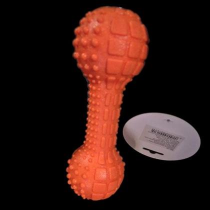 Imagem de Mordedor Brinquedo Halter Limpa Dente Interativo Borracha Resistente Para Pet Cachorro porte medio e grande