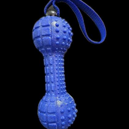 Imagem de Mordedor Brinquedo Halter Limpa Dente Interativo Borracha Resistente Para Pet Cachorro porte medio e grande