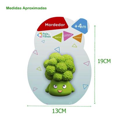 Imagem de Mordedor Brócolis Macio Bebê Gengiva Brinquedo Confortável Com Textura