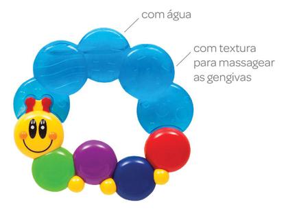 Imagem de Mordedor com água massageador de gengiva centopéia