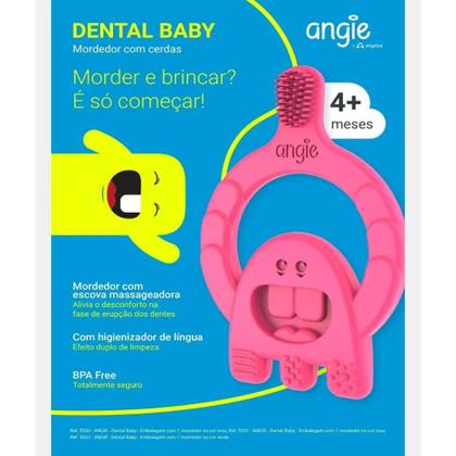 Imagem de Mordedor com Cerdas Dental Baby +4m Verde Angie