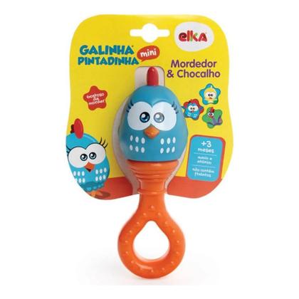 Imagem de Mordedor E Chocalho - Galinha Pintadinha - Mini - Elka Elka
