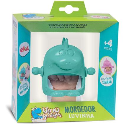 Imagem de Mordedor Infantil Luvinha Dino Verde