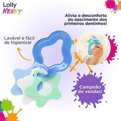 Imagem de Mordedor Lolly Clean com Estrelas Azul