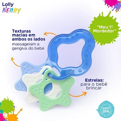 Imagem de Mordedor Lolly Clean com Estrelas Azul