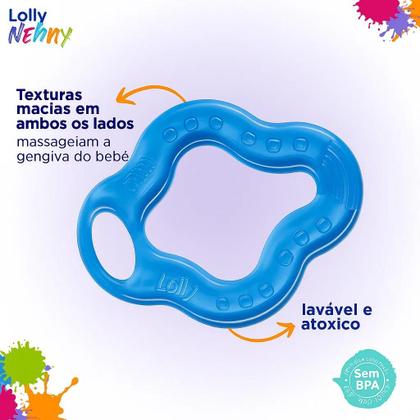 Imagem de Mordedor Lolly Clean Silicone Azul