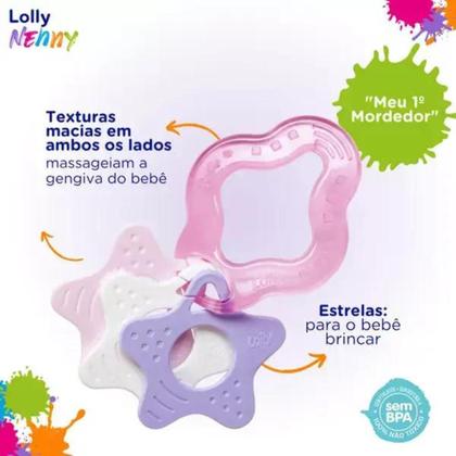 Imagem de Mordedor Lolly Estrela Tricolor Sortido +4 Meses O queridinho do seu Bebê