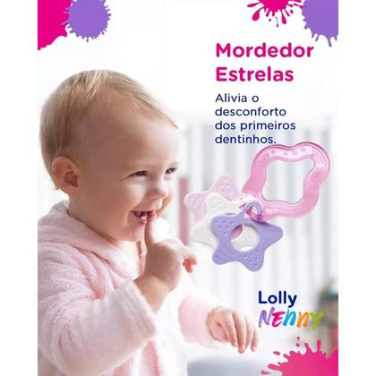 Imagem de Mordedor Lolly Estrela Tricolor Sortido +4 Meses O queridinho do seu Bebê