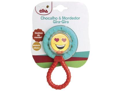 Imagem de Mordedor Macio Com Chocalho Gira Gira Bolinha - Elka
