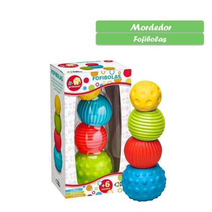 Imagem de Mordedor Macio Fofibolas Bebê Gengiva Bolas Divertidas Brinquedo Infantil Leve Com Textura