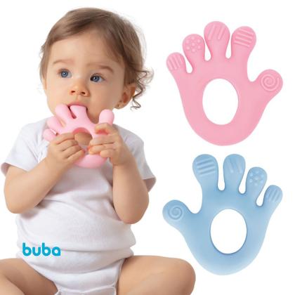 Imagem de Mordedor Mãozinha Com Texturas Alivio Gengiva Bebê Buba