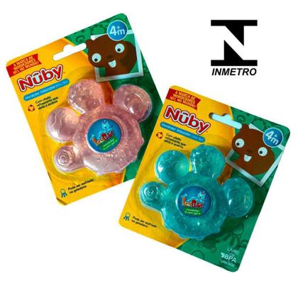 Mordedor mãozinha Refrescante Alivia Acalma Bebê com Gel anti stress azul / rosa Nuby - Cajovil - Nûby Imagem de Mordedor mãozinha Refrescante Alivia Acalma Bebê com Gel anti stress azul / rosa Nuby - Cajovil