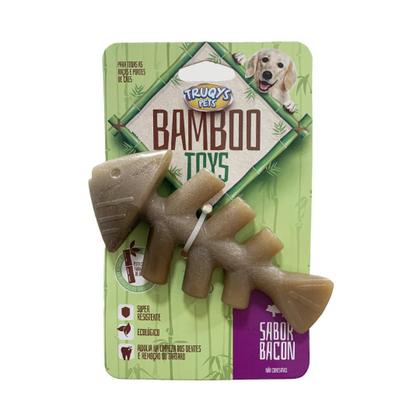 Imagem de Mordedor Osso Bamboo Peixe Sabor Bacon