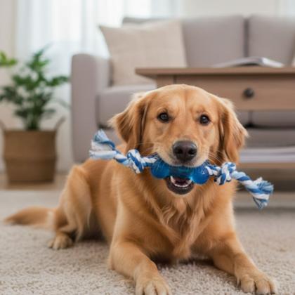 Imagem de Mordedor Osso Corda Tpr 25cm Cachorro Resistente Lovely Vibe