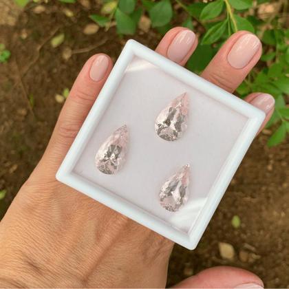 Imagem de Morganita Gota Lágrima SET 26,66ct