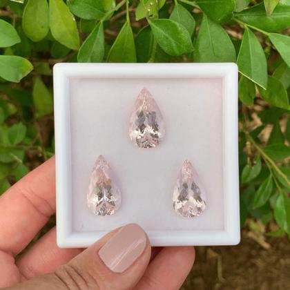 Imagem de Morganita Gota Lágrima SET 26,66ct