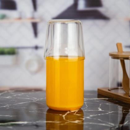 Imagem de Moringa Garrafa Copo Sucos Água Bebidas Vidro Resistente