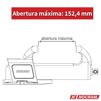 Imagem de Morsa Torno Bancada Profissional Fixo Número 6 Nt-6 Nocram