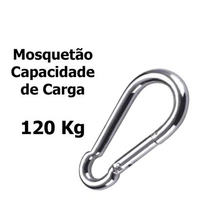 Imagem de Mosquetão 6cm Academia Profissional Suporta 120kg