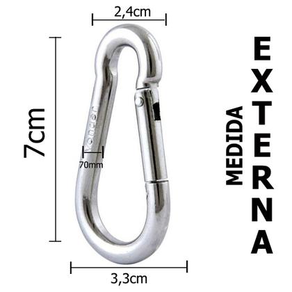 Imagem de Mosquetão 7cm Academia Profissional Suporta 180kg