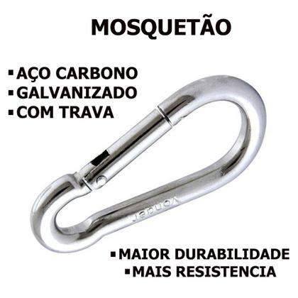 Imagem de Mosquetão 7cm Academia Profissional Suporta 180kg
