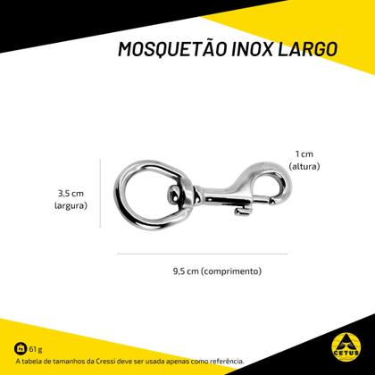 Imagem de Mosquetão de Mergulho em Inox Cetus Grande Largo