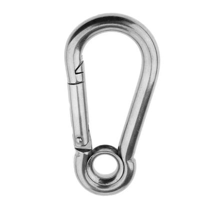 Imagem de Mosquetão Engate Rápido Aço Inox Com Olhal 10mm