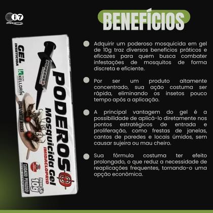 Imagem de Mosquicida Poderoso Gel Kelldrin 10gr Bisnaga Elimina Moscas