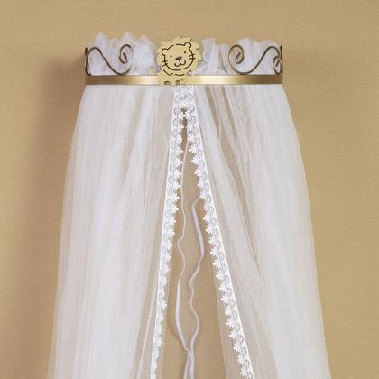 Imagem de Mosquiteiro Berço Bebe Com Dossel Rei Leão Dourado Unisex