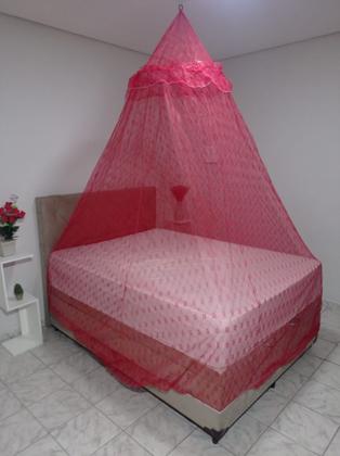Imagem de Mosquiteiro Casal Anti Mosquito De Renda Teto C/ Elástico