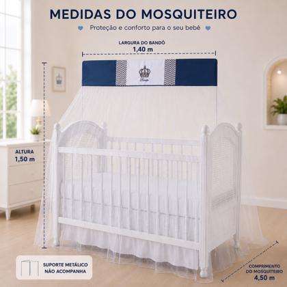 Imagem de Mosquiteiro com Bandô Para Berço Temático Proteção Garantida Contra Insetos