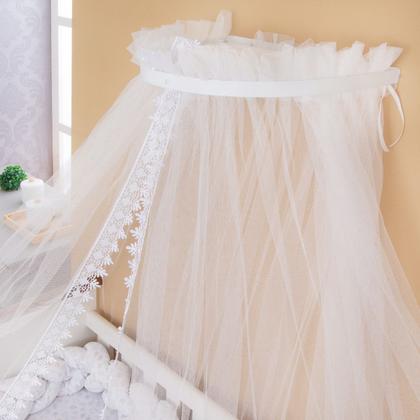 Imagem de Mosquiteiro Com Dossel De Parede Branco Liso Quarto Unisex