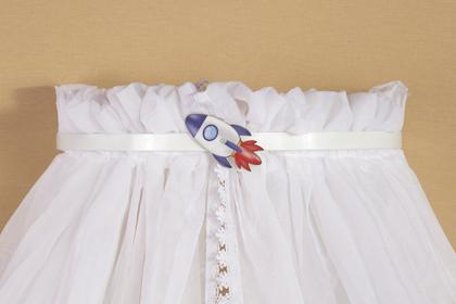 Imagem de Mosquiteiro de Voil com Dossel de Parede Foguete Astronauta