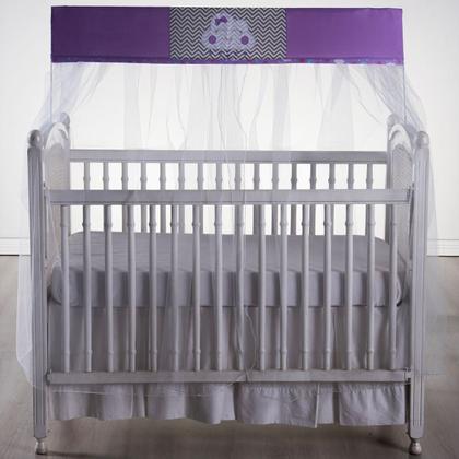 Imagem de Mosquiteiro para berço com bandô 1,40m x 20cm