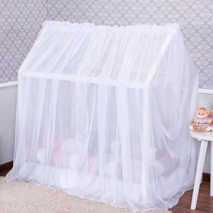 Imagem de Mosquiteiro para Casinha Montessoriana Mini Cama Voil Branco 1,60 x 1,70