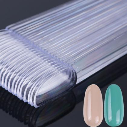 Imagem de Mostruário de Unhas Transparente com Argola Natural Esmaltes Gel 50 Unidade