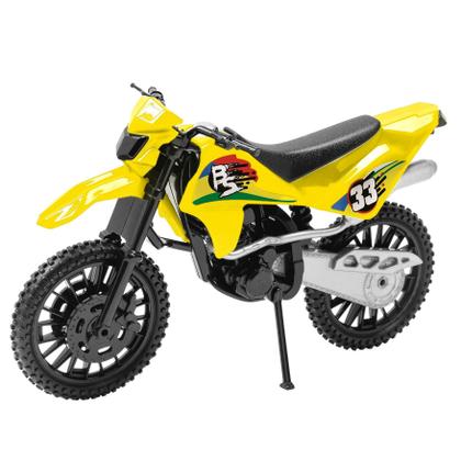 Imagem de Motinha De Brinquedo Moto Trilha Miniatura 24 Cm Na Solapa - Bs Toys